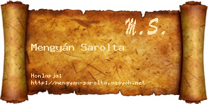 Mengyán Sarolta névjegykártya